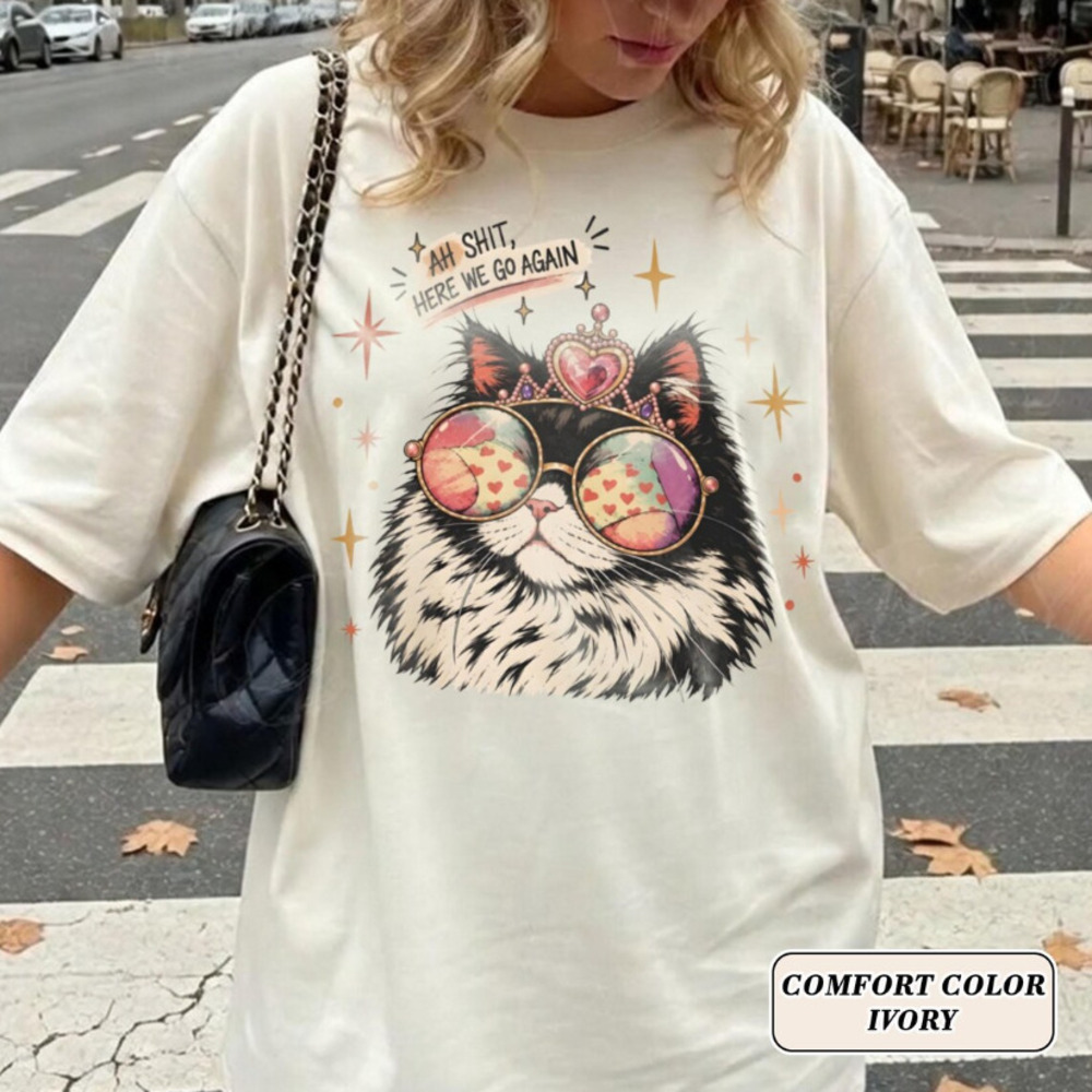 Ah Sh Here We Go Again Donut T-Shirt, Dungeon Crawler Carl Comfort Color Tee
